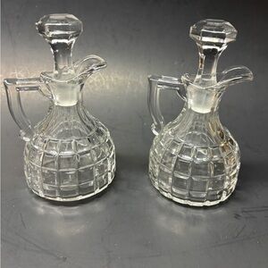 Set of Two Vintage Cruets with stoppers
